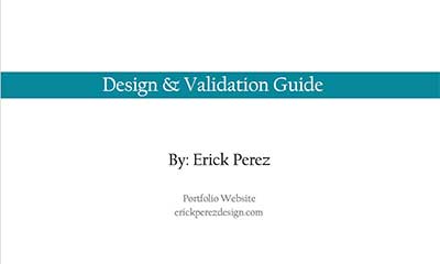 design and validation guide