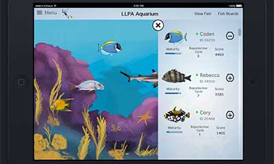 aquarium app invision prototype