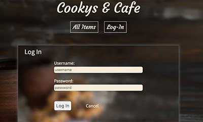 cookys and cafe website
