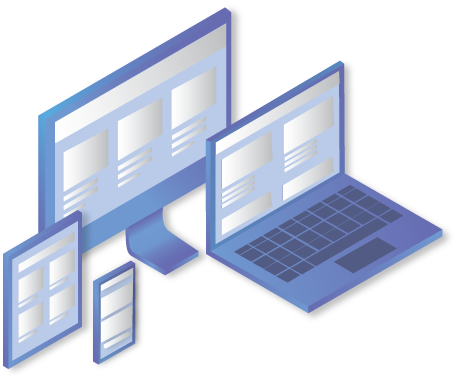 isometric image of responsive web design