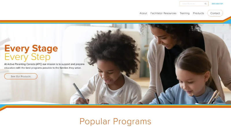 screenshot of educational ecommerce platform website